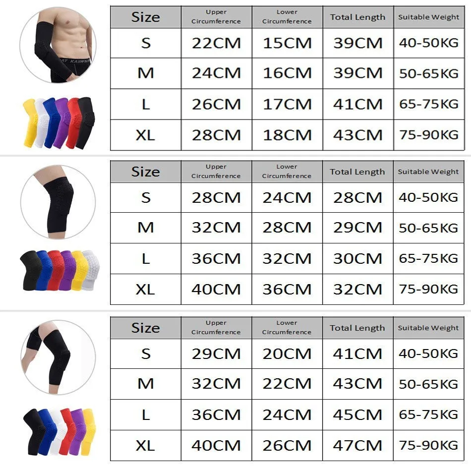 1PC Basketball Knee Pads Protector Compression Sleeve Honeycomb Foam Brace Kneepad Fitness Gear Volleyball Support