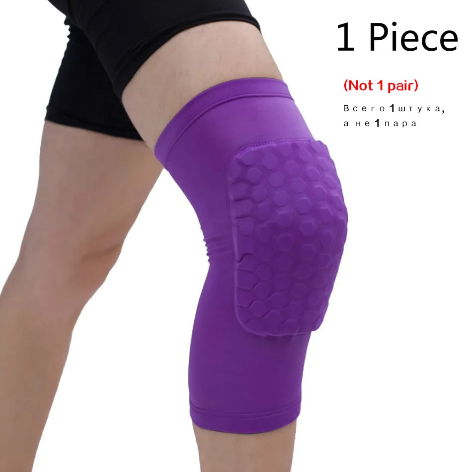 1PC Basketball Knee Pads Protector Compression Sleeve Honeycomb Foam Brace Kneepad Fitness Gear Volleyball Support