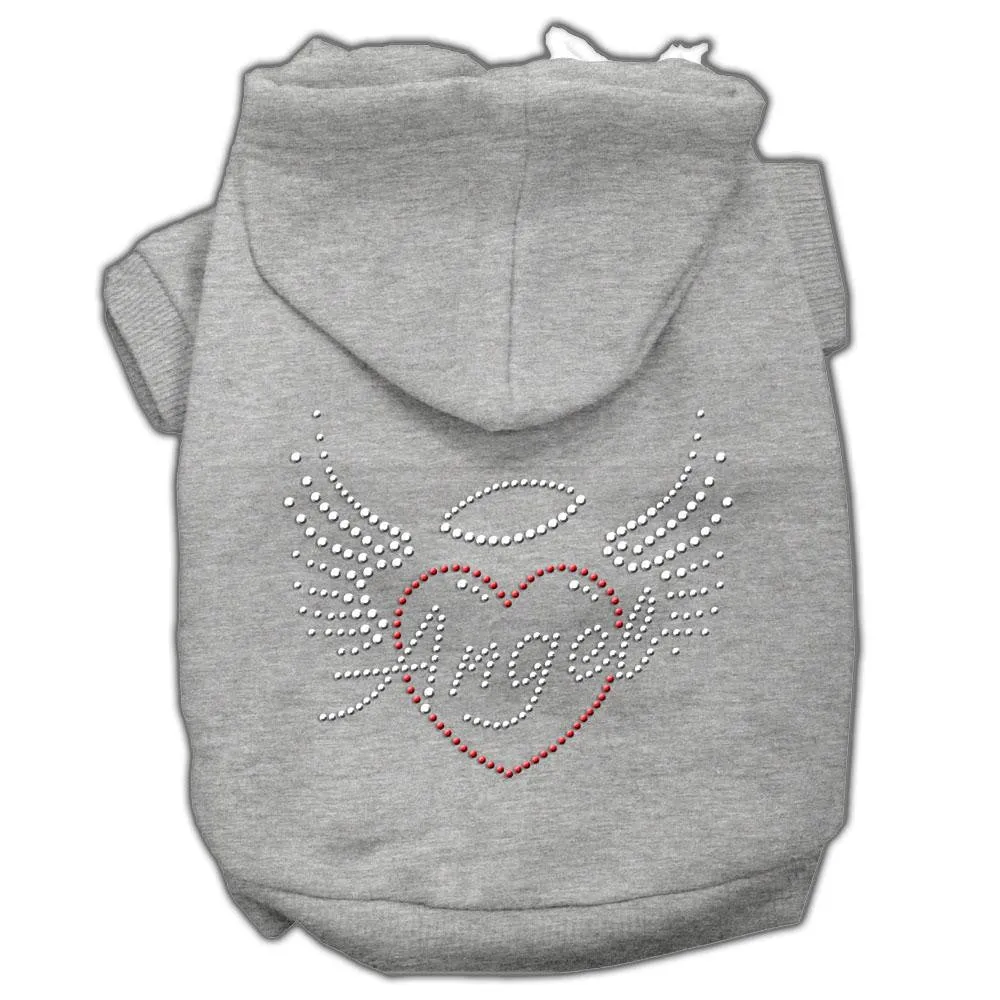 Angel Heart Rhinestone Hoodies Grey Xxxl(20)