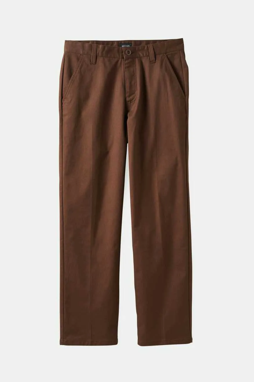 BRIXTON CHOICE CHINO RELAXED PANT PINECONE BROWN