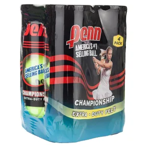 Champ Extra-Duty Felt 4 Pack Tennis Balls