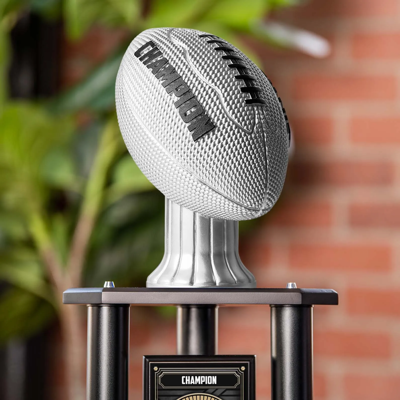 Champion Football Trophy Topper - Silver