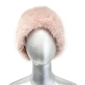 Faux Fur Headband - Light Pink