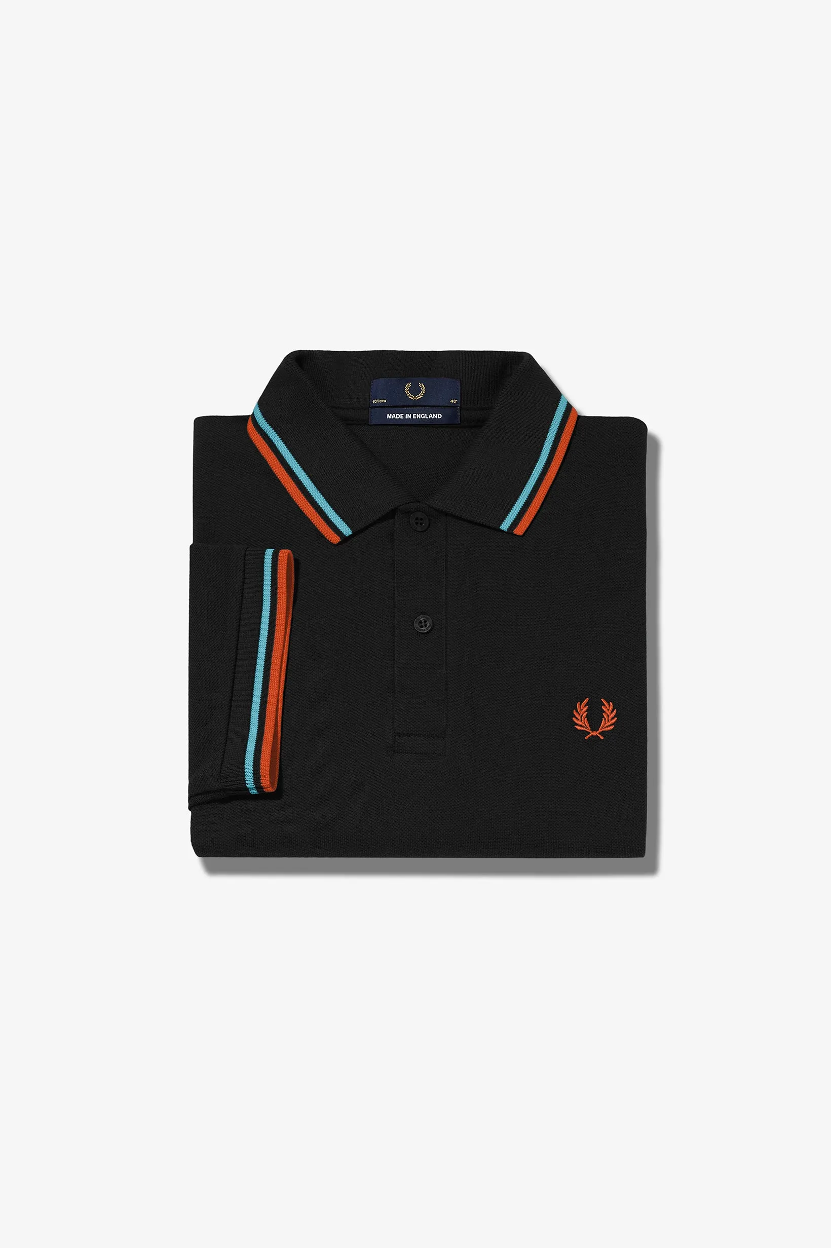 Fred Perry Polo Black / Sky / Orange