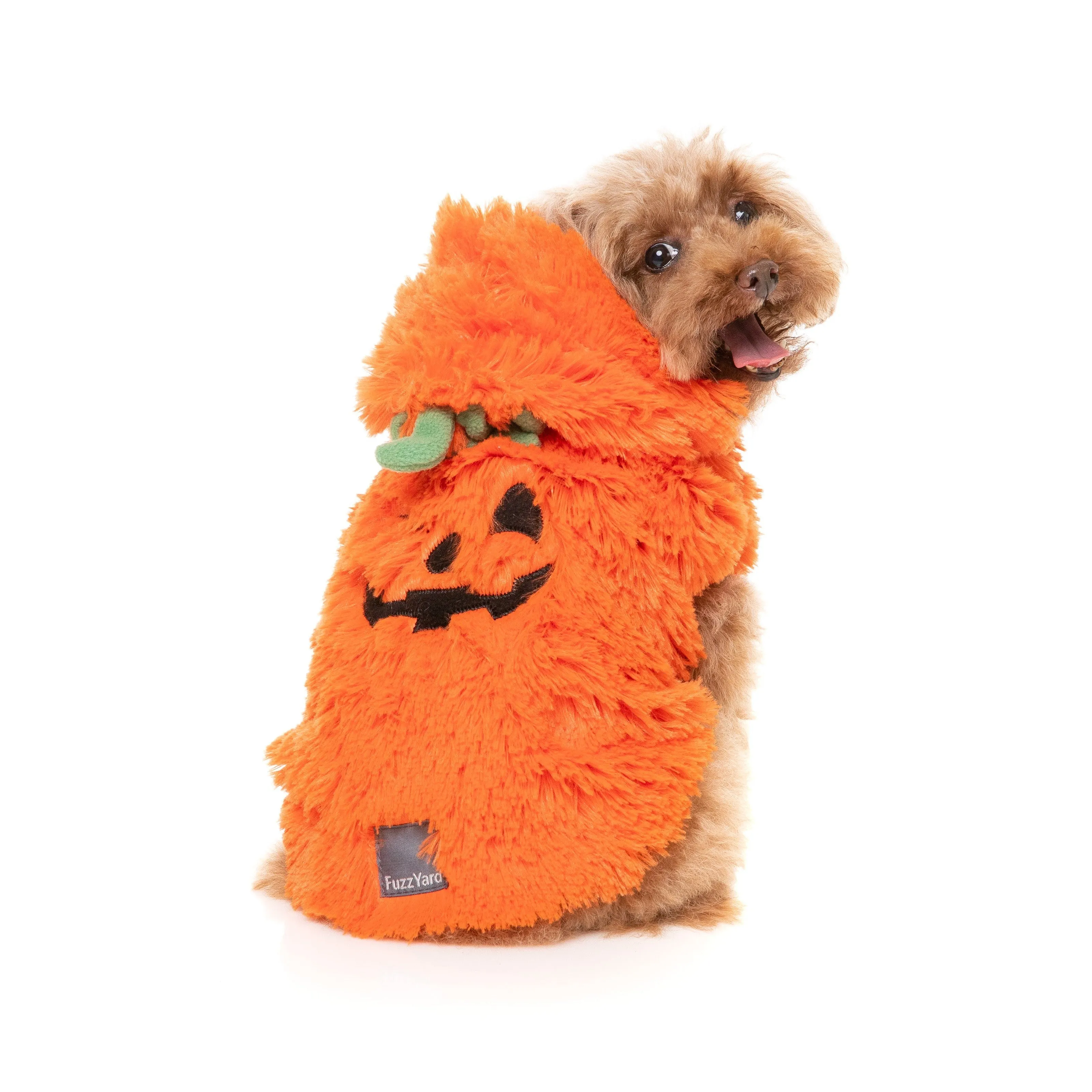 FuzzYard Halloween Dog Apparel Pumpkin Head Hoodie Size 2