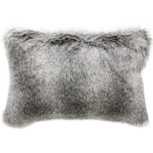 Grey Wolf Faux Fur Rect