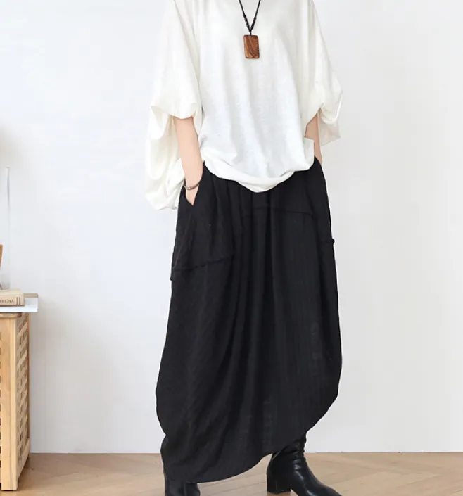 Irregular Linen Cotton Women's Skirts SJ98409