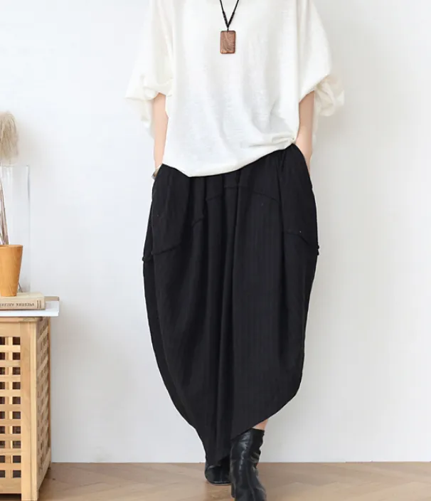 Irregular Linen Cotton Women's Skirts SJ98409