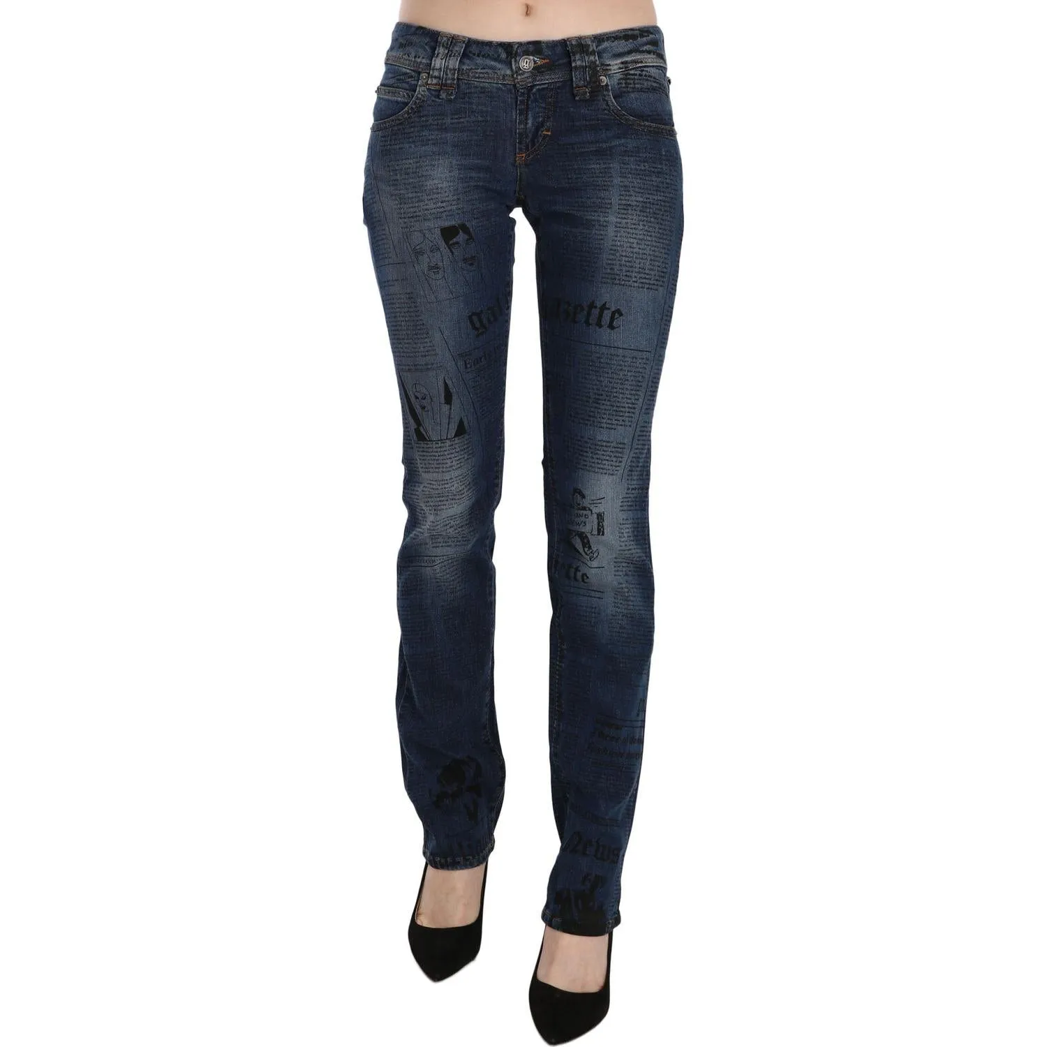 John Galliano Chic Blue Gazette Skinny Denim