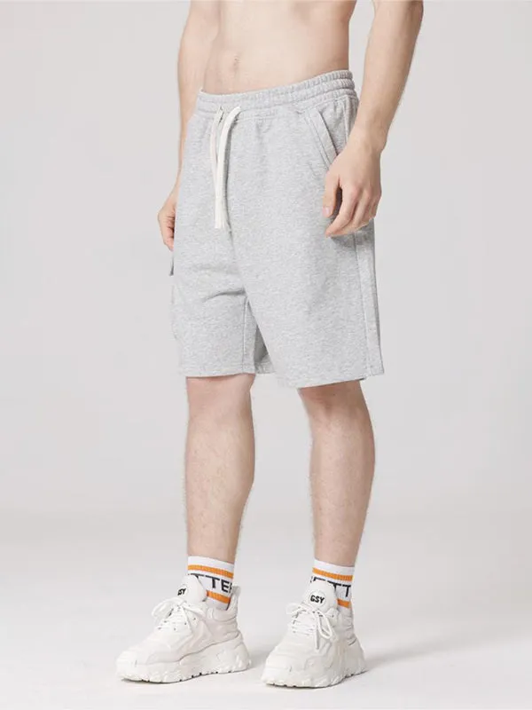 Men's Contrasting Color Stitching Woven Casual Shorts