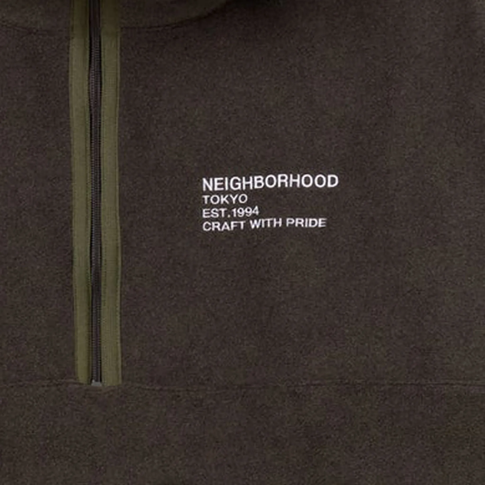 Neighborhood Fleece Half Zip Shirt LS (Olive Drab)