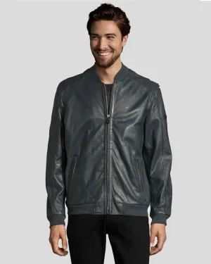 Noch Black Bomber Leather Jacket