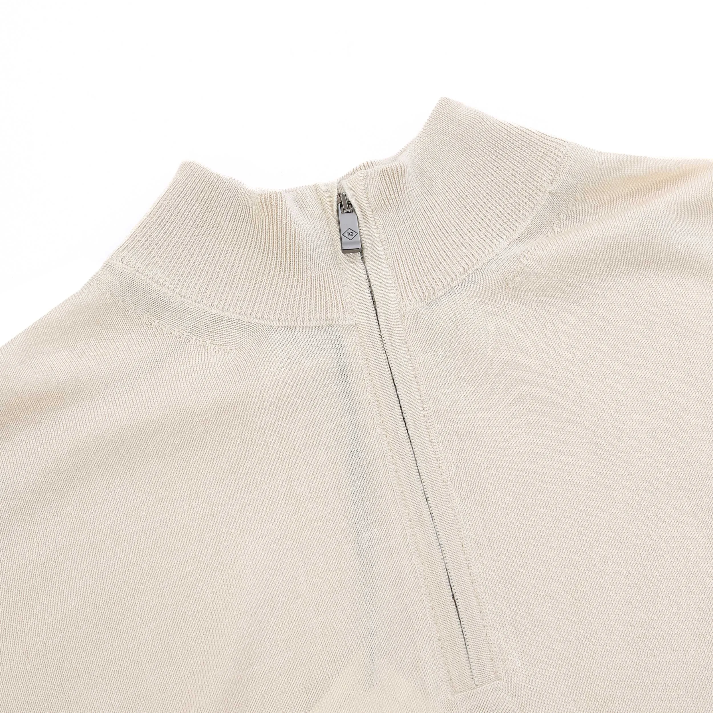 Pal Zileri Quarter Zip Knitwear in Cream