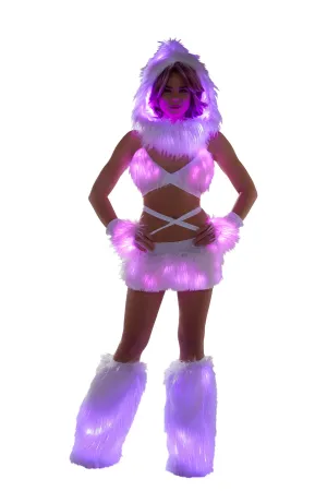 Rave FF427 - Faux Fur Light-Up Skirt - J. Valentine