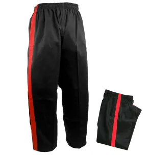 Team Pants, Black, 1 Red Stripe