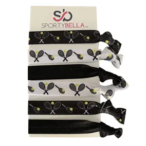 Tennis Hair Ties - Black & White