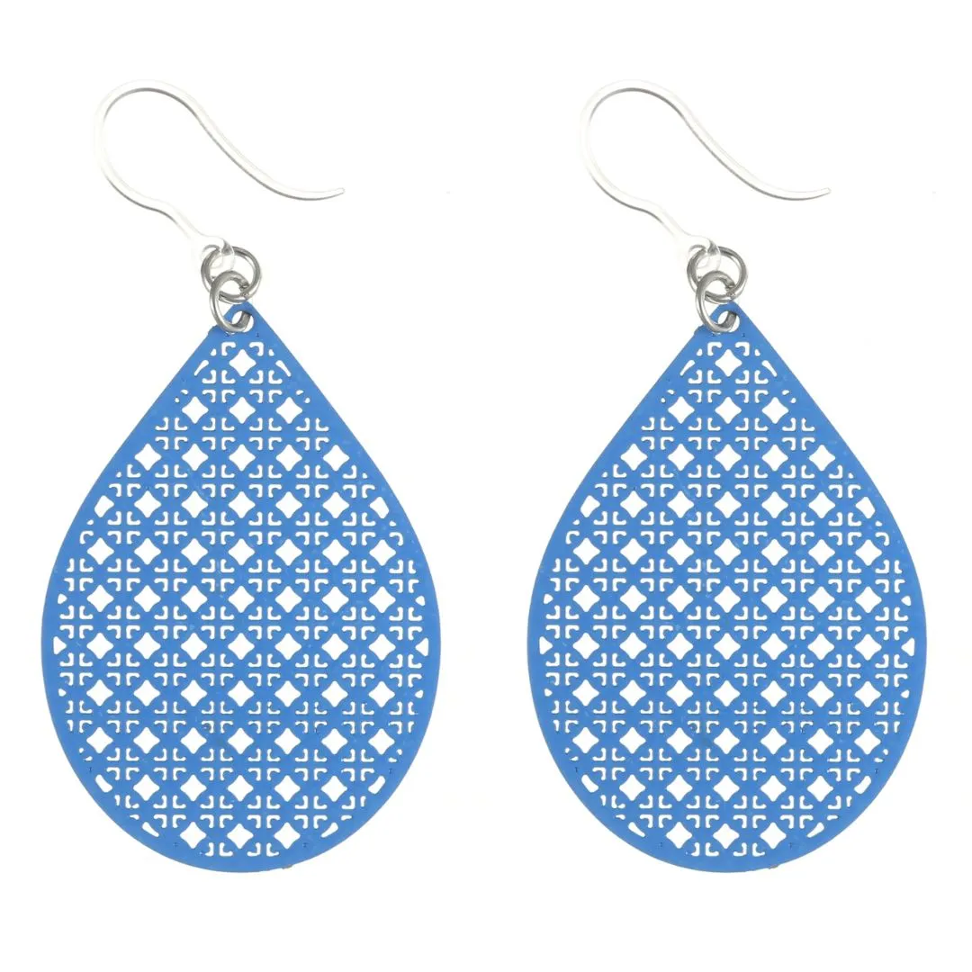 Tennis Racquet Dangles Hypoallergenic Earrings for Sensitive Ears Made with Plastic Posts